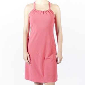 New PrAna Quin Halter Dress in Coral hiking outdoor athletic sporty